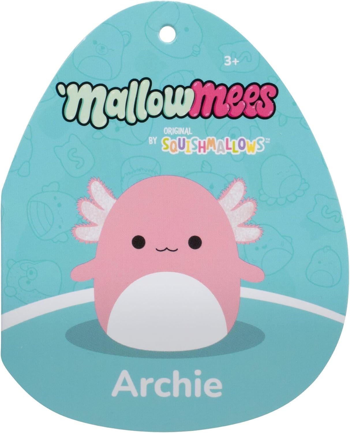 Squishmallows Kit com 3 Originais MallowMees de 3,5 polegadas (Silvia, Connor, Archie) | Design macio com efeito de retorno lento ao apertar – Produto oficial Jazwares