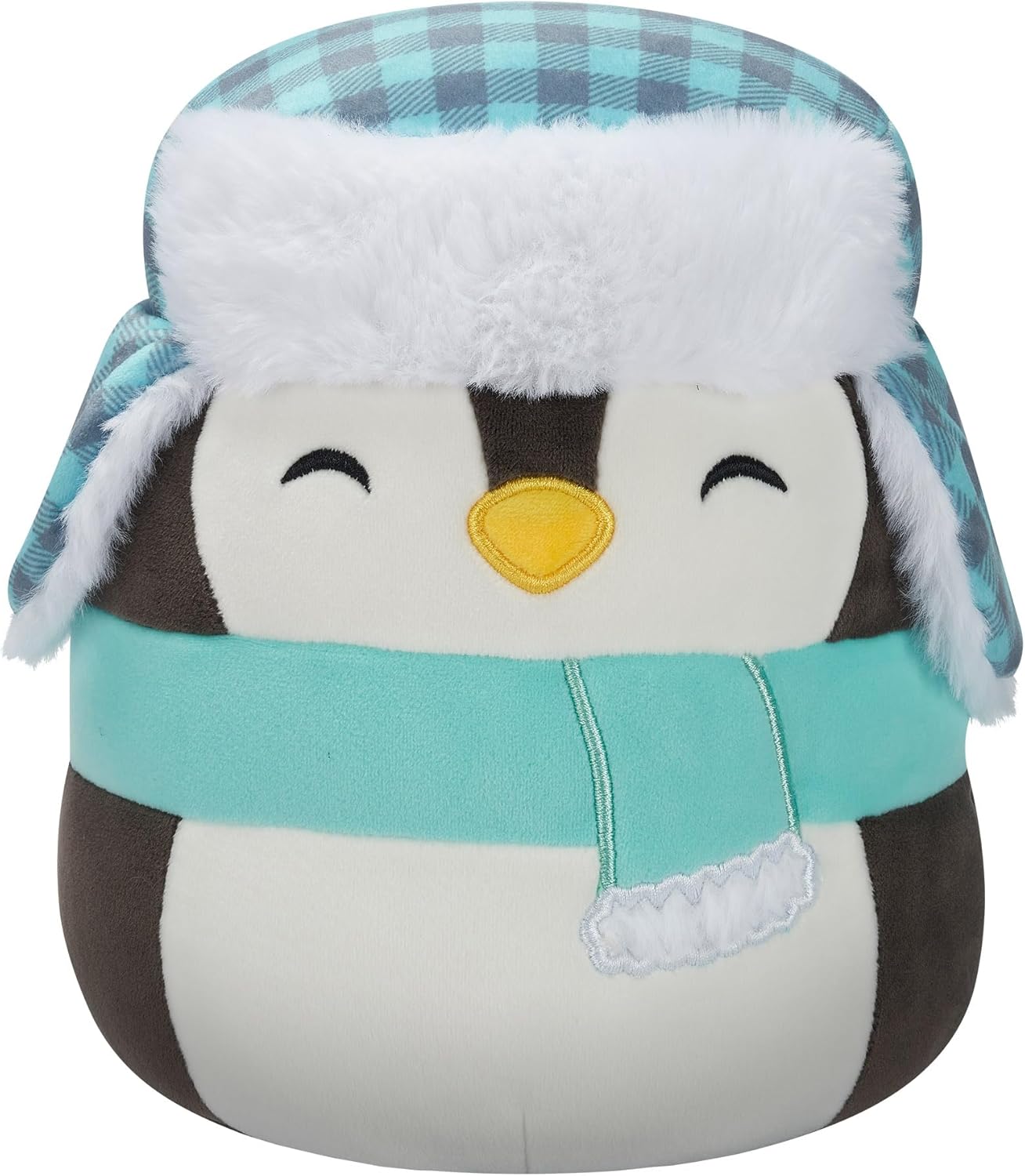 Squishmallows Original Luna de 7,5 polegadas, o pinguim preto com chapéu e lenço