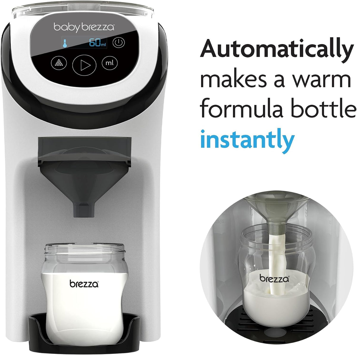 Baby Brezza Preparador de Fórmula Formula Pro Mini – Máquina compacta e portátil para preparar mamadeiras, ideal para espaços pequenos e viagens – Prepara a mamadeira perfeita para o seu bebê onde quer que você esteja.
