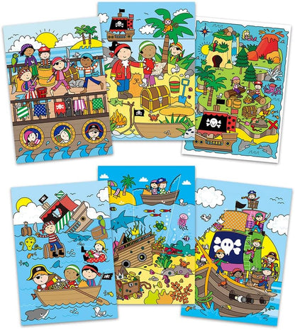Galt Toys, Water Magic - Piratas, Livros de colorir para crianças a partir de 3 anos