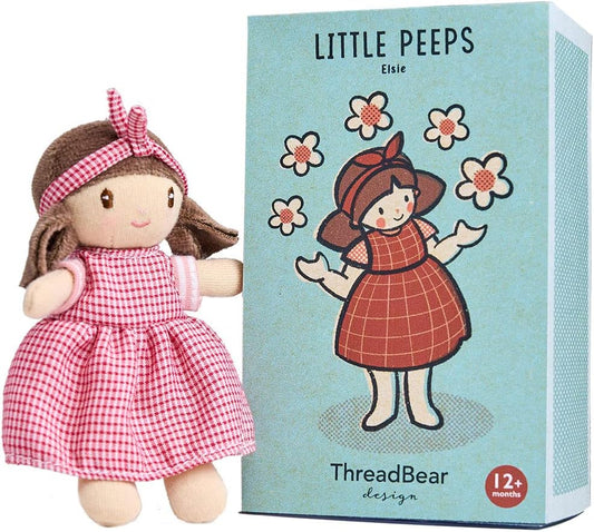 ThreadBear Toys &amp; Gifts Little Peeps Elsie Doll - Muñeca suave con caja de regalo para niños
