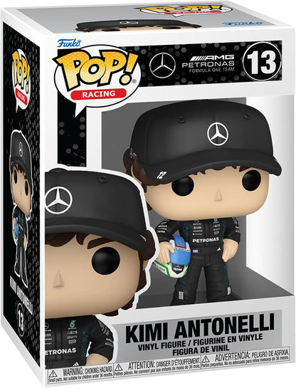 Funko Pop! Racing: Kimi Antonelli - Mercedes-Benz Racing - Figura de vinil colecionável - Ideia para presente - Produtos oficiais - Brinquedos para crianças e adultos - Fãs de esportes - Figura modelo para colecionadores e exposição
