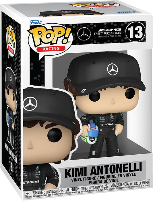 Funko Pop! Racing: Kimi Antonelli - Mercedes-Benz Racing - Figura de vinil colecionável - Ideia para presente - Produtos oficiais - Brinquedos para crianças e adultos - Fãs de esportes - Figura modelo para colecionadores e exposição