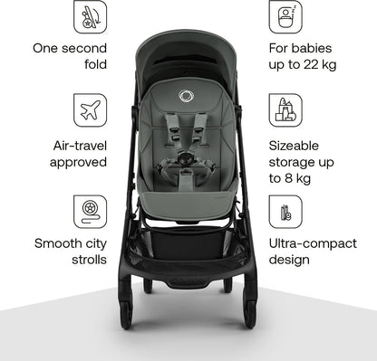 Bugaboo Carrinho de Bebê Leve para Viagem Butterfly 2 – Tamanho de Bagagem de Mão e Dobragem com uma Mão