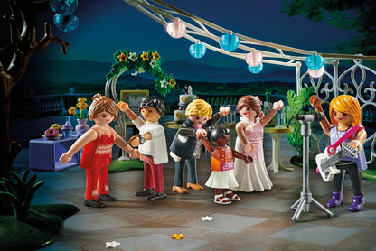 Playmobil  71365 Pacote promocional de recepção de casamento City Life, casamento romântico para encenar, com decorações e vários convidados e animais, dramatização cerimonial, conjunto de brinquedos adequado para crianças a partir de 4 anos