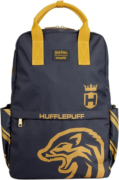 Loungefly - Warner Brothers - Harry Potter - Hufflepuff - Mochila - Exclusivo da Amazon - Ideia de presente - Produtos oficiais - Para meninos, meninas, homens e mulheres - Fãs de cinema