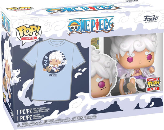 Loungefly POP! & TEE: OP - Luffy Fifth Gear - M - One Piece - Camiseta - Roupa com Figura Colecionável de Vinil - Ideia de Presente - Brinquedos e Camiseta de Manga Curta para Adultos Unissex - Fãs de Anime