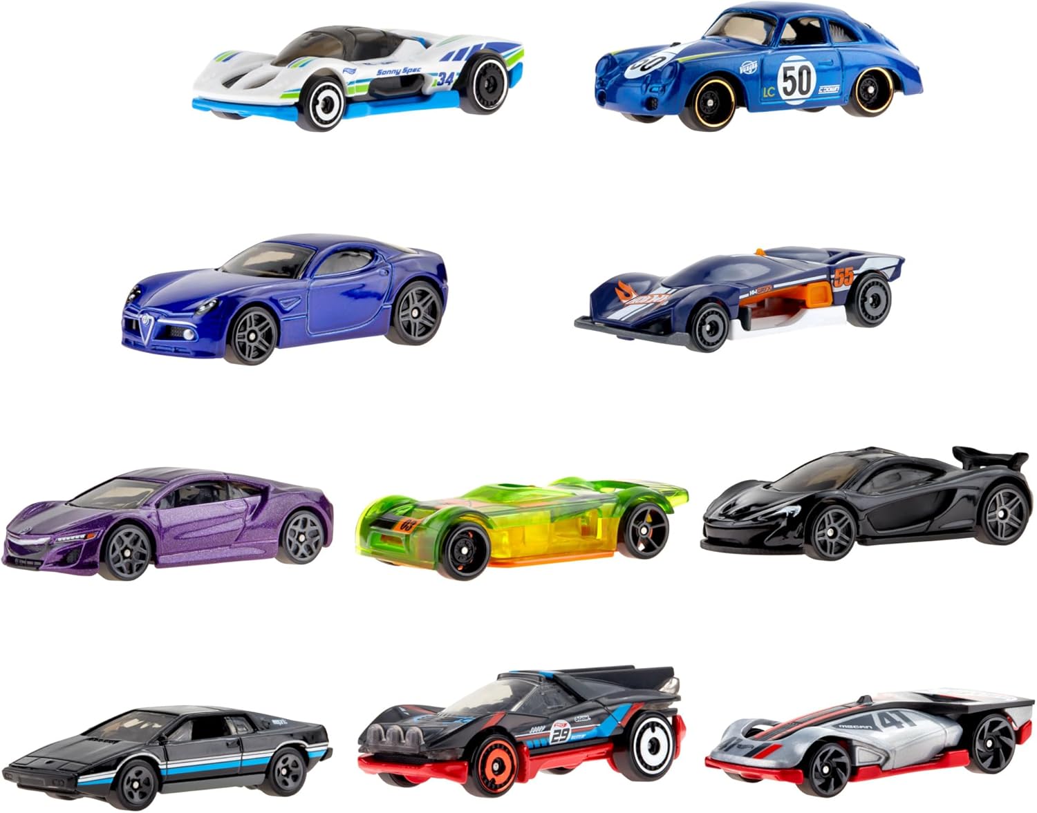Hot Wheels 54886 10 Car Pack Assortment (o pacote pode variar) (pacote