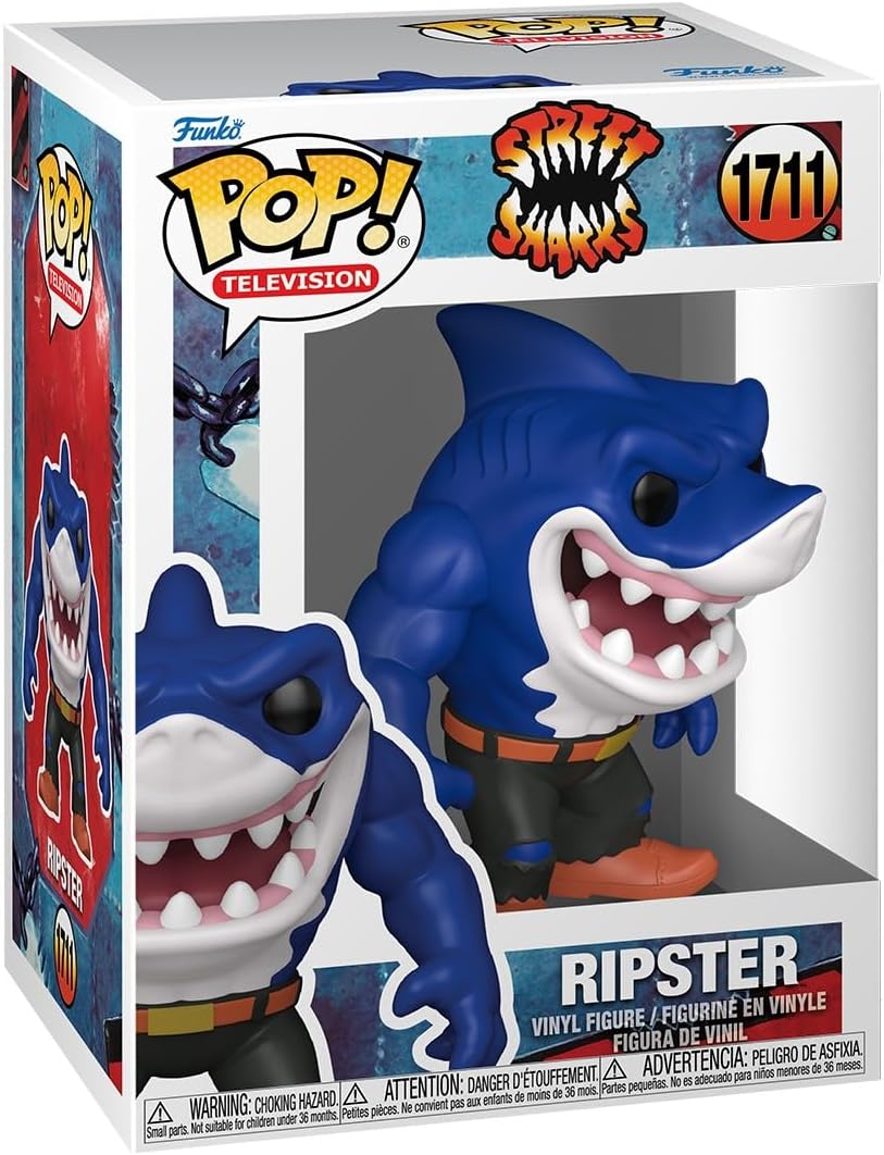 Funko Pop! Vinil: Street Sharks - Ripster - Figura de vinil colecionável - Ideia para presente - Produtos oficiais - Brinquedos para crianças e adultos - Ícones de anúncios para fãs - Figura modelo para colecionadores e exibição