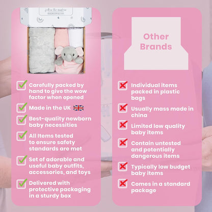 Baby Box Shop - Presentes personalizados para meninos, presente ideal para batizado: cobertor de lã, Baby Box Shop - 5 itens essenciais para recém-nascidos, ideais como presentes para chá de bebê e batizado, panos de musselina e presentes