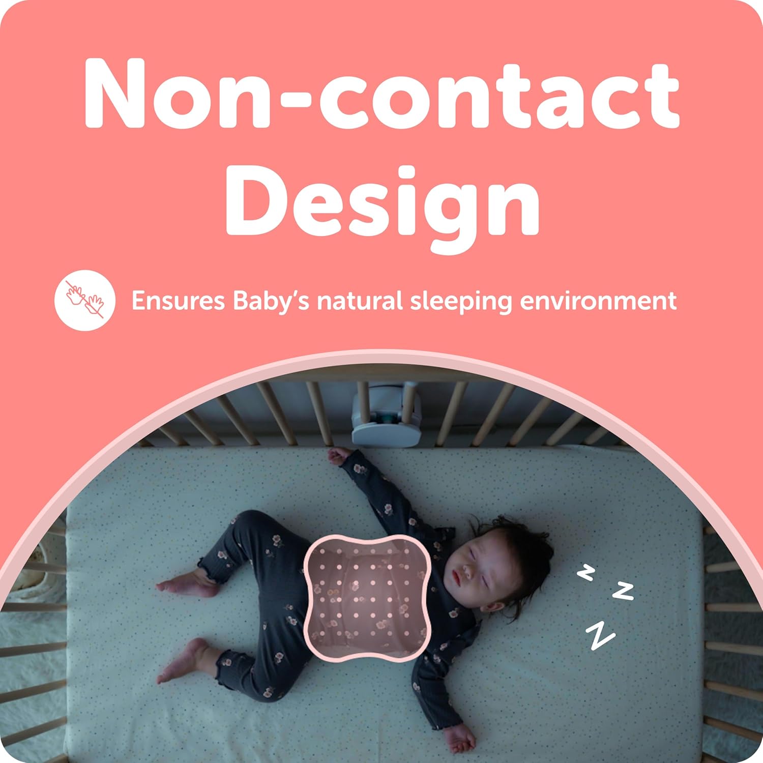CuboAi Sleep Sensor Pad - Sensore Movimento Bambino | Con Avvisi AI, Per Baby Monitor CuboAi - Foto 12