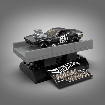 MEGA Hot Wheels Veículo de Montar Colecionável para Adultos, Escala 1:20, Roger Dodger com Recursos de Luxo e Modelo em Metal Fundido, para Fãs e Colecionadores - HDJ98