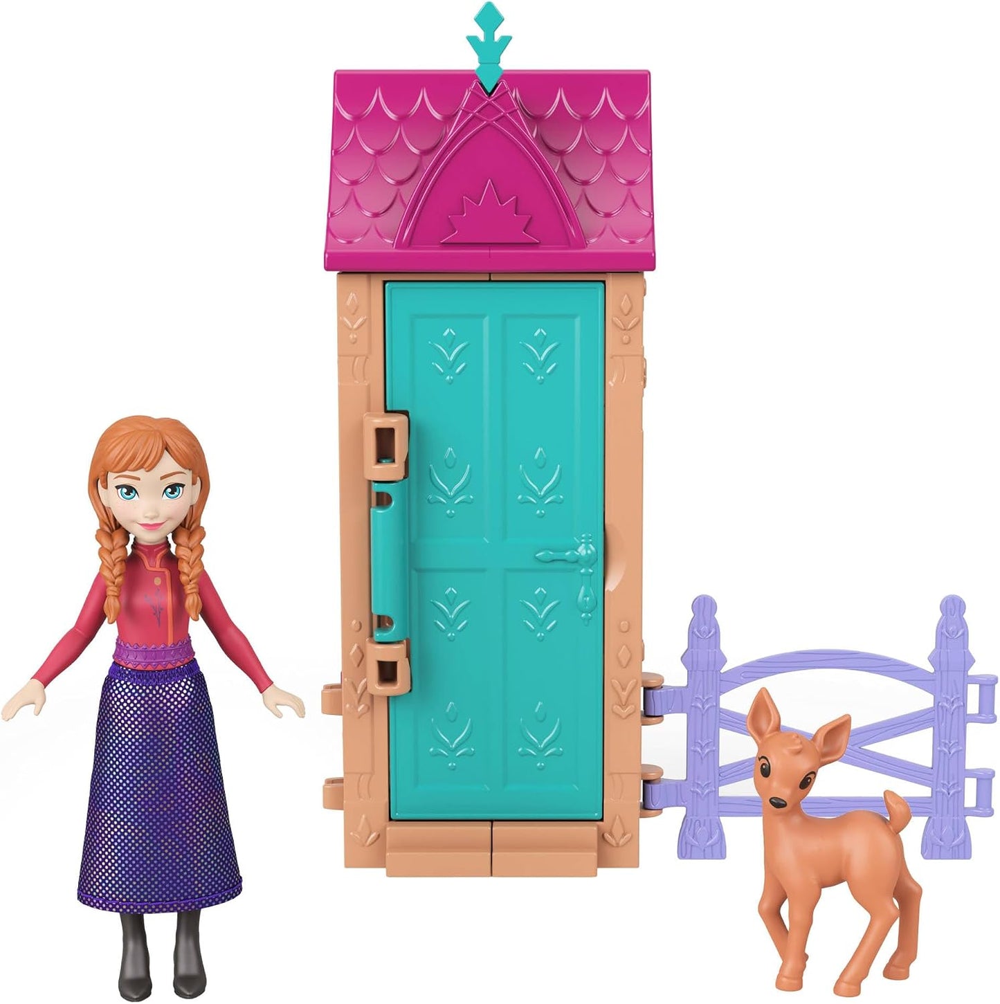 Mattel Boneca Surpresa Disney Frozen Anna ou Elsa da (Modelos Variados) | 5 Surpresas: 1 Boneca Pequena, Minicenário da Vila de Arendelle e 3 a 4 Acessórios – Inspirado em Disney Frozen, JFG24
