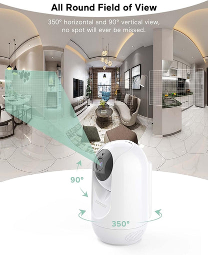 Monitor de bebê com vídeo Momcozy, monitor de bebê HD 1080P de 5" com câmera e suporte de parede, visão noturna infravermelha, bateria de 5000 mAh, áudio bidirecional, sensor de temperatura, canções de ninar, alcance de 300 metros, BM01