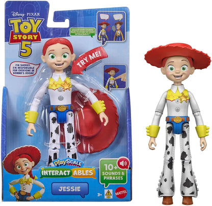 Mattel Disney e Pixar Toy Story 5 Figuras Interativas Falantes, Escala de 7 Polegadas, Frases do Filme e Interagem com Outros na Fila, Personagens Variados, JKV27