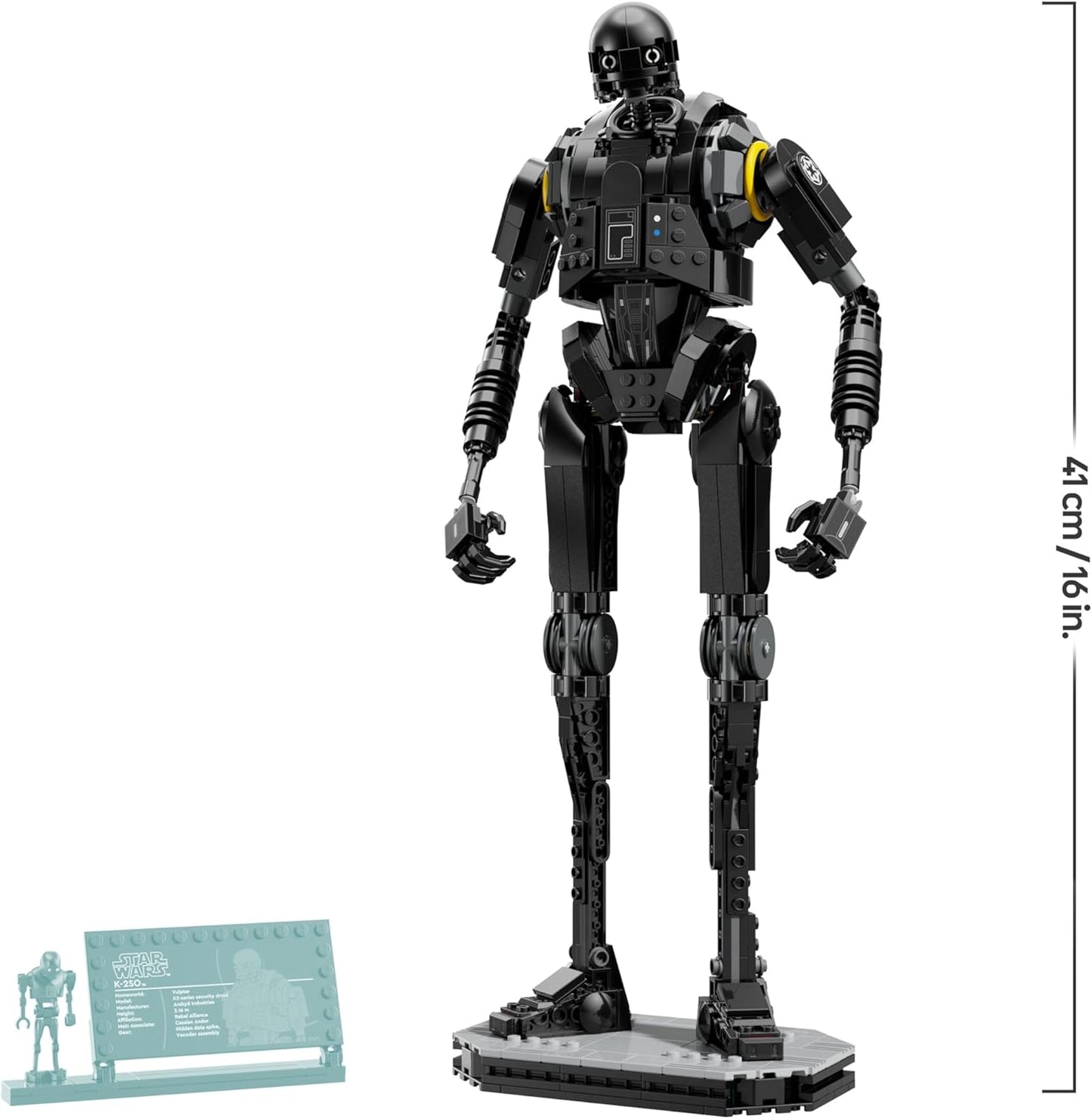 LEGO Star Wars 75434 K-2SO, o Droide de Segurança - Figura Articulada para Brincar e Exibir - Kit de Modelo Colecionável com Placa Informativa - Presente para Meninos, Meninas e Fãs Adultos de Andor