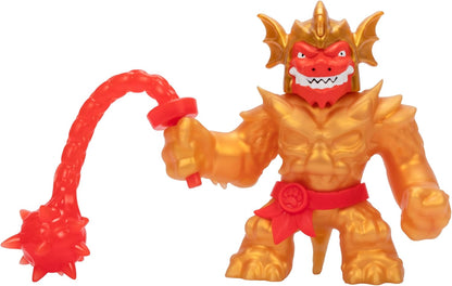 Heróis de Goo Jit Zu Stretch Strikers Deluxe Hero Pack Blazagon, Figura de Ação Elástica com Mais de 20 Sons de Batalha Incríveis