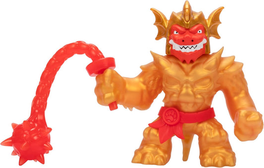 Heróis de Goo Jit Zu Stretch Strikers Deluxe Hero Pack Blazagon, Figura de Ação Elástica com Mais de 20 Sons de Batalha Incríveis