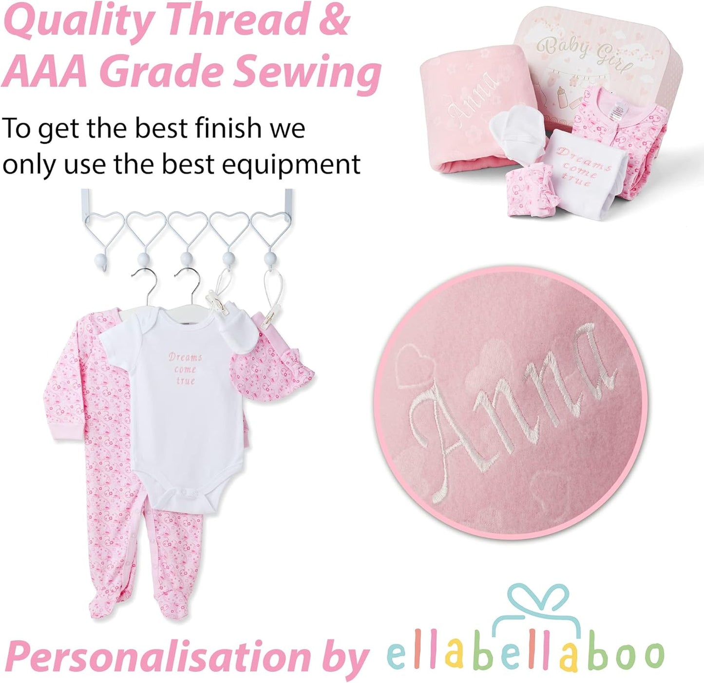 Ellabellaboo Presentes personalizados para bebês meninos - Presentes para recém-nascidos, Conjunto de presentes personalizados para bebês - Presentes para recém-nascidos