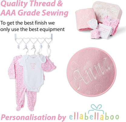 Ellabellaboo Presentes personalizados para bebês meninos - Presentes para recém-nascidos, Conjunto de presentes personalizados para bebês - Presentes para recém-nascidos