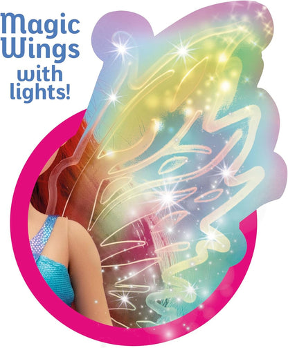 Winx Boneca com Asas Iluminadas – Bloom com Roupa Brilhante e Asas Luminosas – Boneca Fashion de 27 cm com Membros Articulados – Asas Iluminadas Interativas para Brincadeiras Mágicas – Brinquedo Oficial do Clube Winx – Para Crianças a partir de 4 Anos