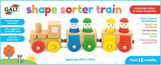Galt Toys, Trem de Formas, Classificador de Formas de Madeira, Brinquedo de Desenvolvimento, Idades 1 Ano ou Mais