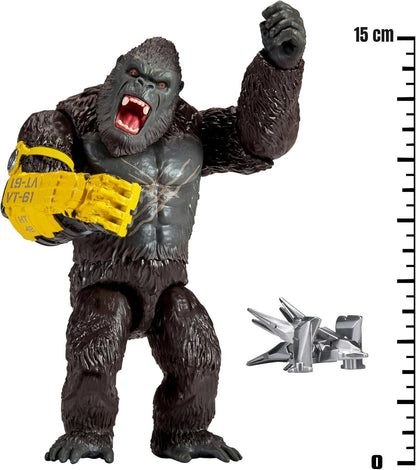 MonsterVerse Godzilla x Kong: The New Empire, brinquedo de boneco de ação Kong de 6 polegadas, personagem icônico de filme colecionável, inclui recurso de luva B.E.A.S.T, brinquedo adequado para maiores de 4 anos