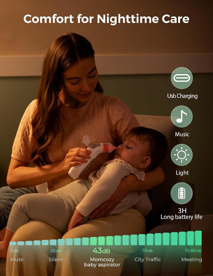 Momcozy Aspirador Nasal Elétrico para Bebês 2 em 1 BreezyClear™ com Spray