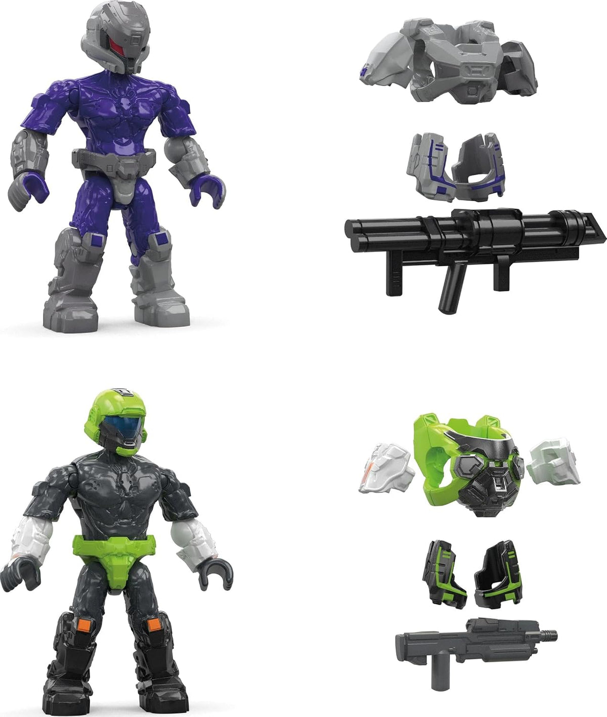 Mega Brinquedo de Montar Halo com Boneco de Ação – UNSC Arctic Burn Wasp, com 342 Peças e 2 Bonecos Articulados, para Colecionadores