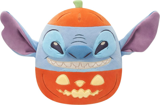 Squishmallows Original Disney Stitch de 20 cm em Abóbora – Pelúcia Oficial de Halloween da Jazwares (Pequena)