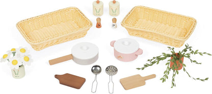 Janod - Cozinha infantil grande de madeira equipada com 2 fornos, Janod - Cozinha infantil de madeira equipada com forno, anod - Kitchenette infantil de madeira - Cozinha de brincar compacta para crianças - Equipada com forno