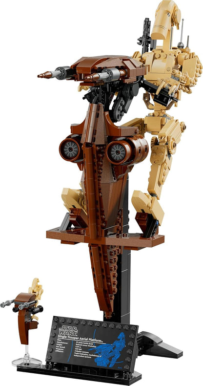 LEGO Star Wars 75428 Droide de Batalha com Speeder STAP - Brinquedo de Construção e Exibição - Presente Colecionável para Meninos a partir de 12 Anos, Adolescentes e Fãs de A Ameaça Fantasma