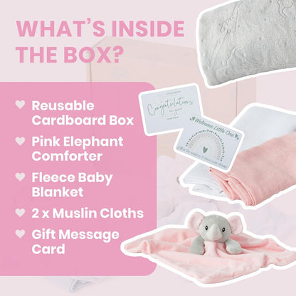 Baby Box Shop - Presentes personalizados para meninos, presente ideal para batizado: cobertor de lã, Baby Box Shop - 5 itens essenciais para recém-nascidos, ideais como presentes para chá de bebê e batizado, panos de musselina e presentes