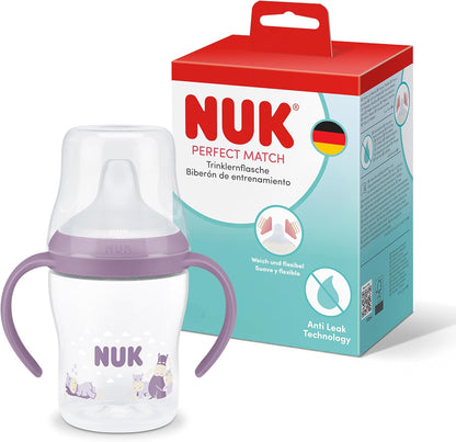 NUK Copo de Aprendizagem Perfect Match | 6+ meses | 150 ml | Copo com Bico Antivazamento para Crianças Pequenas | Alças Antiderrapantes | Hipopótamo | 1 unidade