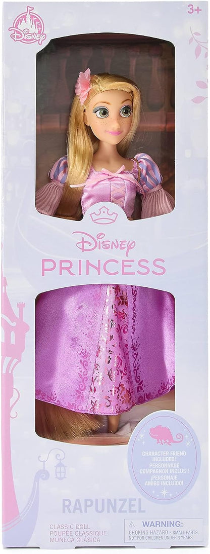 Disney Boneca Clássica Oficial da Rapunzel Store para Crianças, Enrolados, 30 cm, Brinquedo Totalmente Articulado com Lindo Vestido e Amigo Surpresa — Indicado para Maiores de 3 Anos