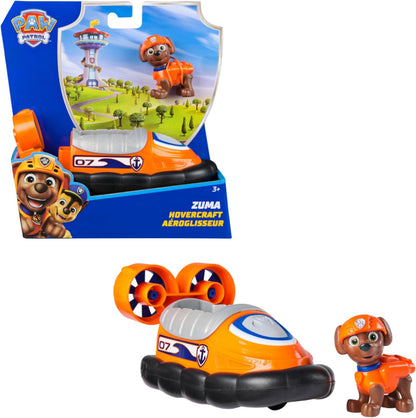 Paw Patrol, Aerobarco do Zuma, veículo de brinquedo com figura colecionável, brinquedo sustentável para crianças a partir de 3 anos.