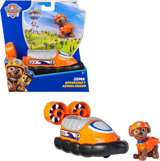 Paw Patrol, Aerobarco do Zuma, veículo de brinquedo com figura colecionável, brinquedo sustentável para crianças a partir de 3 anos.