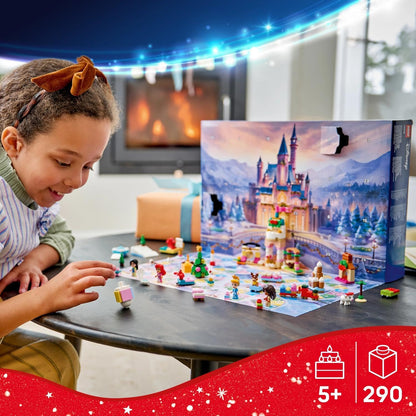 LEGO Calendário do Advento Disney Princess 2026-43298 | Brinquedos para meninas a partir de 5 anos, 24 surpresas, 4 microbonecas e 4 figuras de animais, conjunto de contagem regressiva para o Natal...
