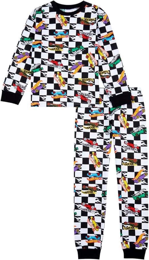 Hot Wheels Conjunto de pijamas para niños, regalos de coche para niños