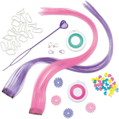 Galt Toys, Fab Hair, Hair Chalk Kit and Extensions for Children, Ages 6 Years Plus, Galt Toys, Sparkly Scrunchies, Craft Kits for Kids, Ages 5 Years Plus, Silver,White