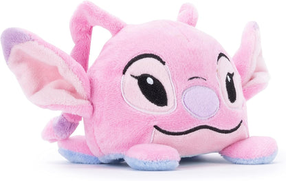 Disney Simba Official Stitch e Angel Pelúcia reversível para crianças Stitch, Azul, rosa