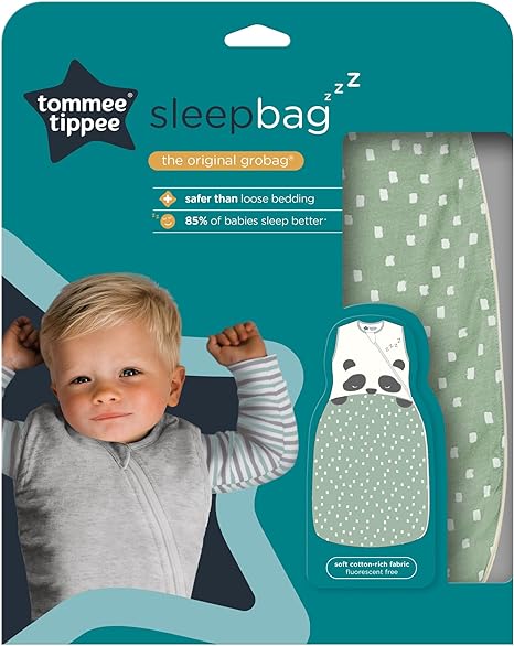 Tommee Tippee Saco de dormir para bebê, The OriginalGrobag, design moderno e saudável, tecido macio rico em algodão, 6-18 m, 1,0 TOG, blush