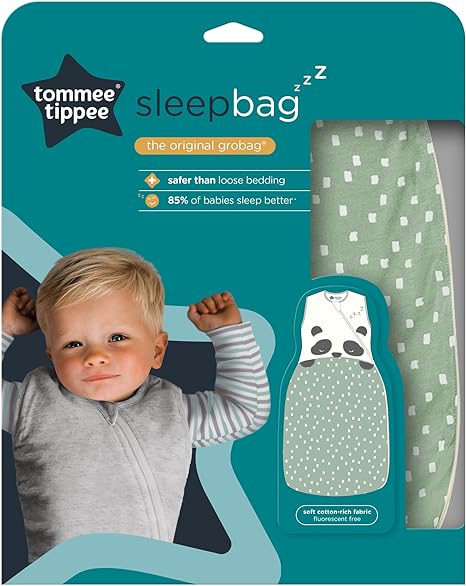 Tommee Tippee Saco de dormir para bebé, The OriginalGrobag, Diseño moderno y saludable, Tejido suave rico en algodón, 6-18 m, 1,0 TOG, Rubor