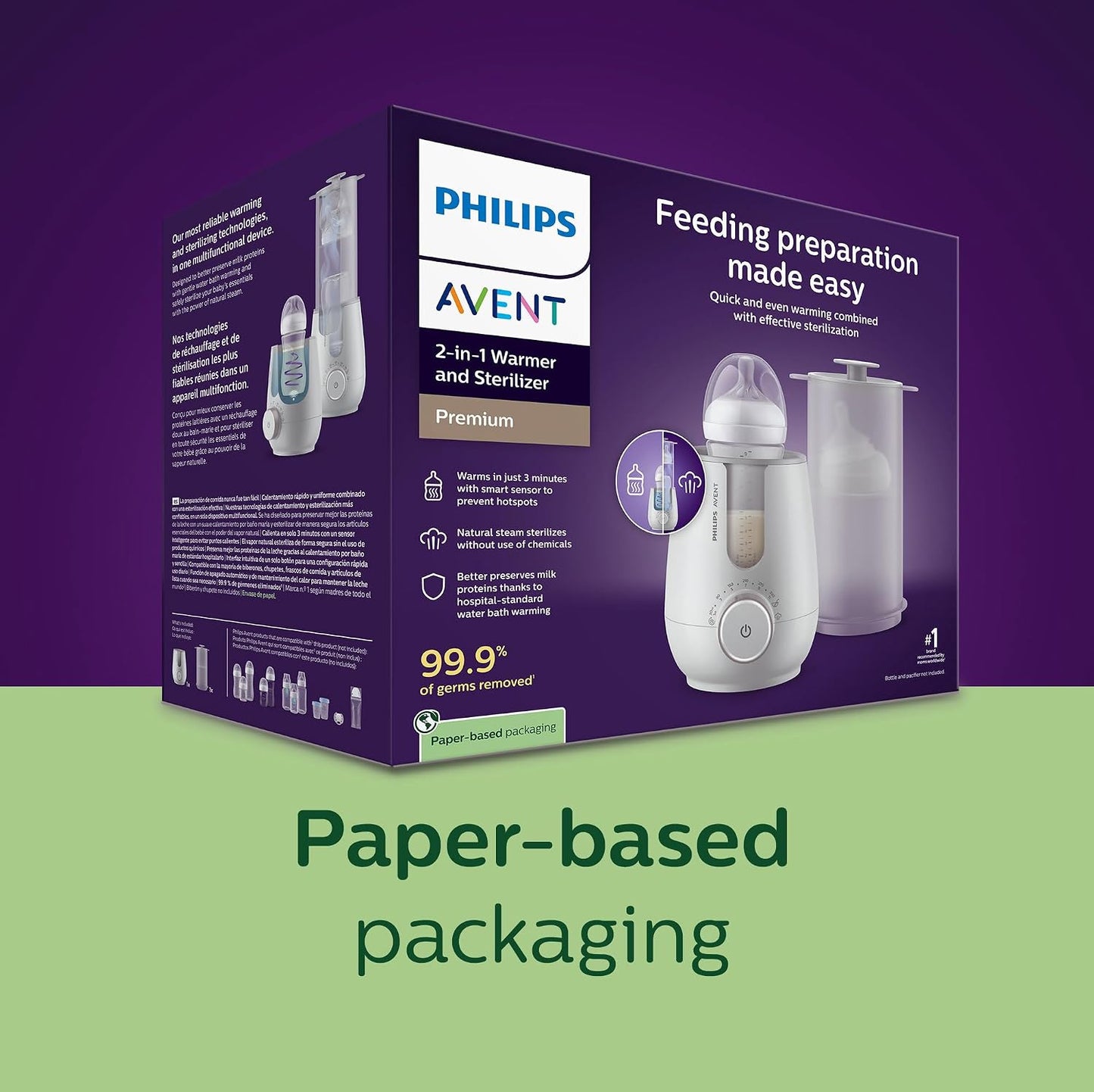 Philips AVENT Premium Aquecedor e Esterilizador Philips Avent  2 em 1 (Modelo SCF359/00)