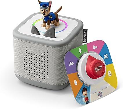 Conjunto de brinquedos Toniebox 2 azul-celeste TONIES com Patrulha Canina Chase Tonie, jogo Tonieplay e controle Tonieplay