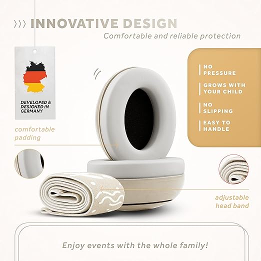 Schallwerk Protetores auriculares Mini+ para bebês de 0 a 36 meses - Proteção auditiva para crianças e bebês - Fones de ouvido com cancelamento de ruído, protetores auriculares para crianças de 2, 0 a 3 anos e de 6 a 12 meses