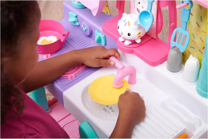 Gabby’s Dollhouse, Cozinha de Brinquedo Cakey para Crianças com Acessórios de Cozinha, Comidinhas de Brinquedo, Sons, Música e Brinquedos para Meninas e Meninos a partir de 3 Anos
