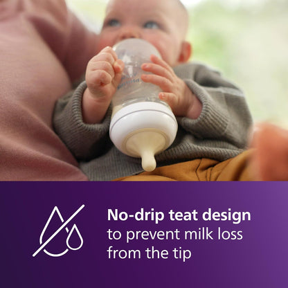 Philips Mamadeira Avent Natural Response – 3 unidades de 260 ml, para recém-nascidos e bebês maiores, livre de BPA, a partir de 1 mês (Modelo SCY903/03)