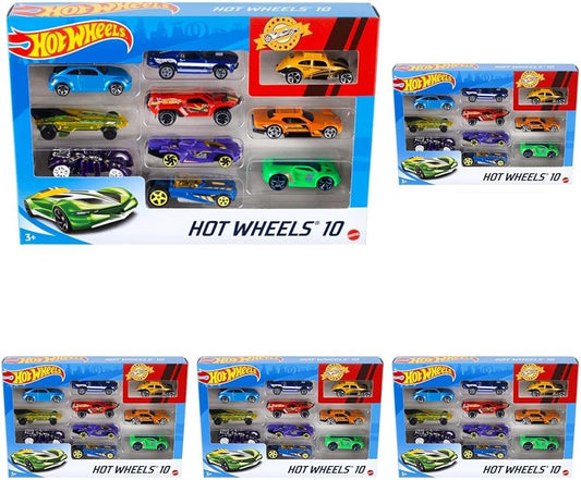 Hot Wheels 54886 10 Car Pack Assortment (o pacote pode variar) (pacote com 5)