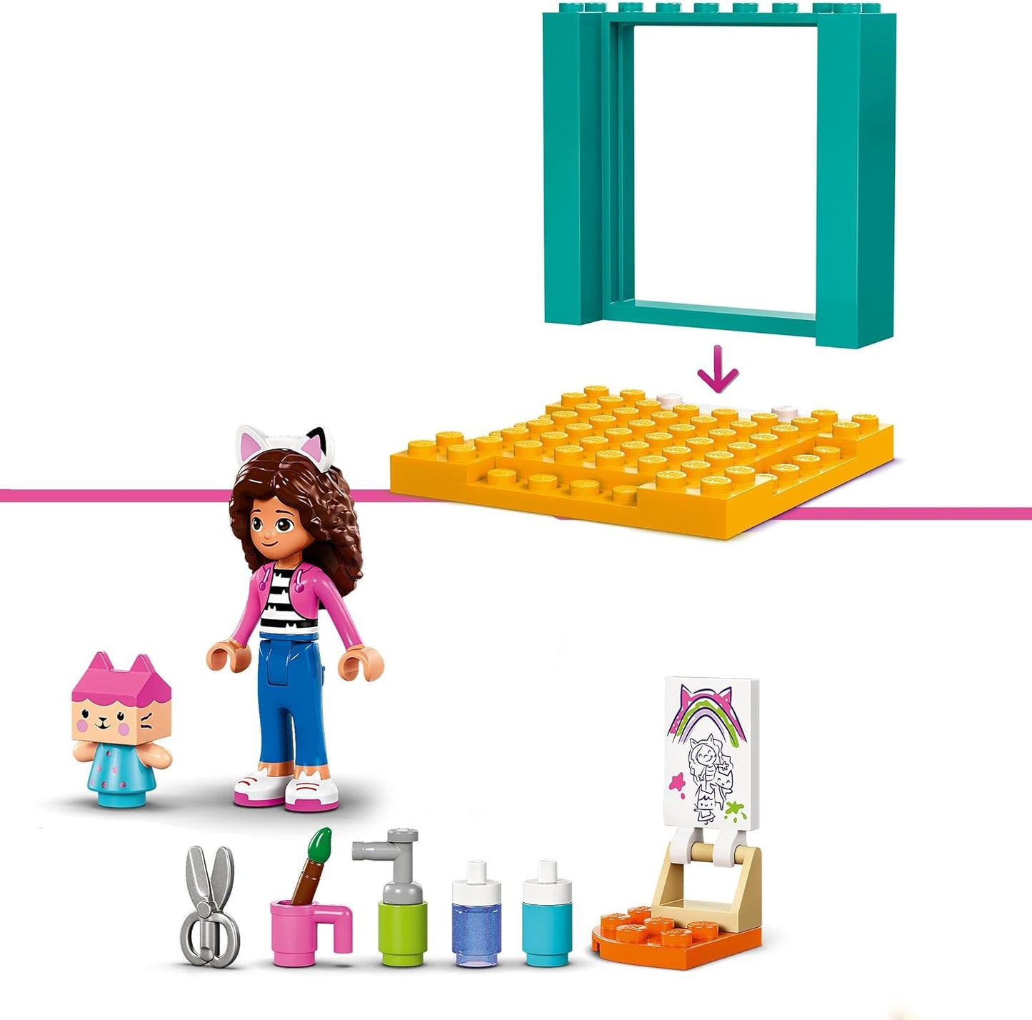 LEGO Casa de muñecas Gabby con caja para bebé, juguete para niños pequeños, niñas y niños a partir de 4 años, juguetes de aprendizaje preescolar para juego imaginativo, idea de regalo de cumpleaños 10795
